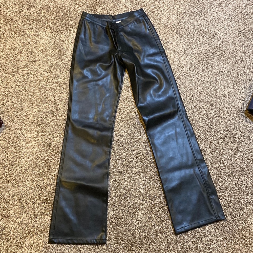 Leather Flare Pants